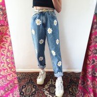 New style high waisted cow pants HF1914-01-03