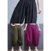 Plus Size Black Pockets Harem Pants Spring