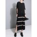 Simple black box top two ways to wear Dresses summer drawstring blouses