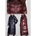 Luxury Mulberry Pockets Graphic lengthen Winter Duck Down Jacket