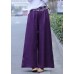 Casual White wrinkled Embroideried Linen wide leg Pants Spring